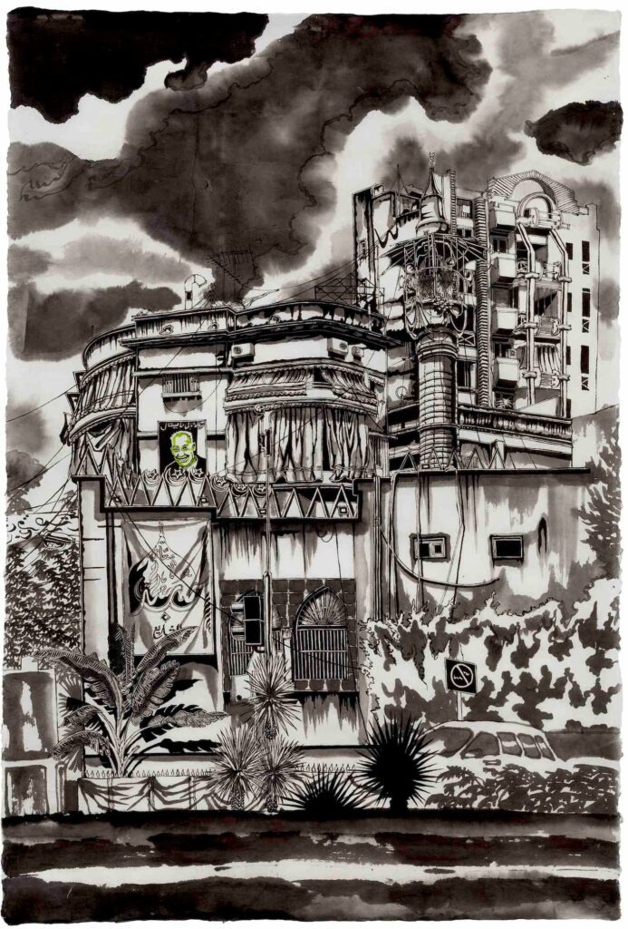 thomas henriot beirut encre de chine et encres de couleur collection ama beyrouth